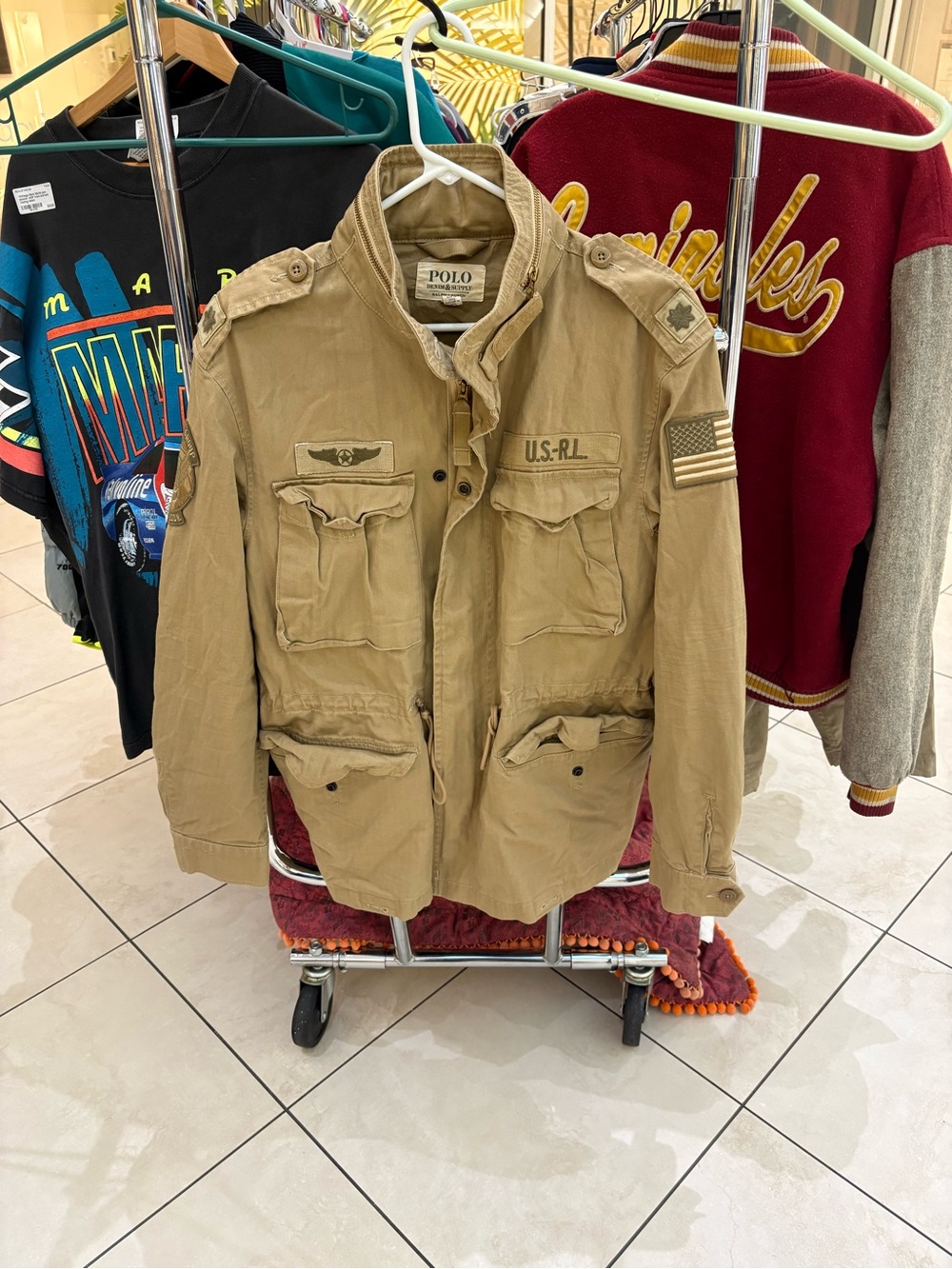 Polo Ralph Lauren Denim&Supply herringbone khaki Military jacket